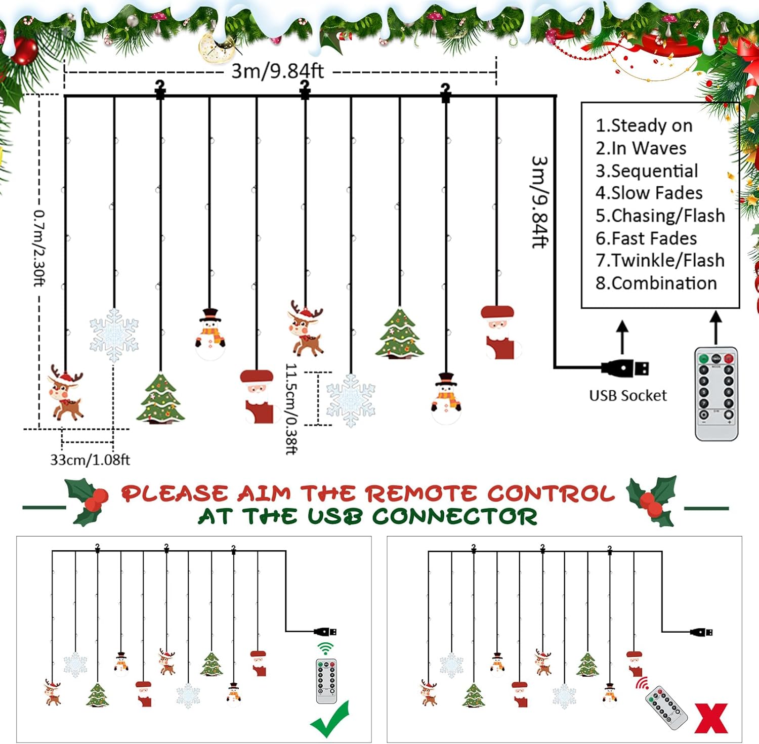 CHRISTMAS LED HANGING DECORATION